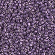 Miyuki delica Beads 11/0 - Galvanized semi-frosted eggplant DB-1185